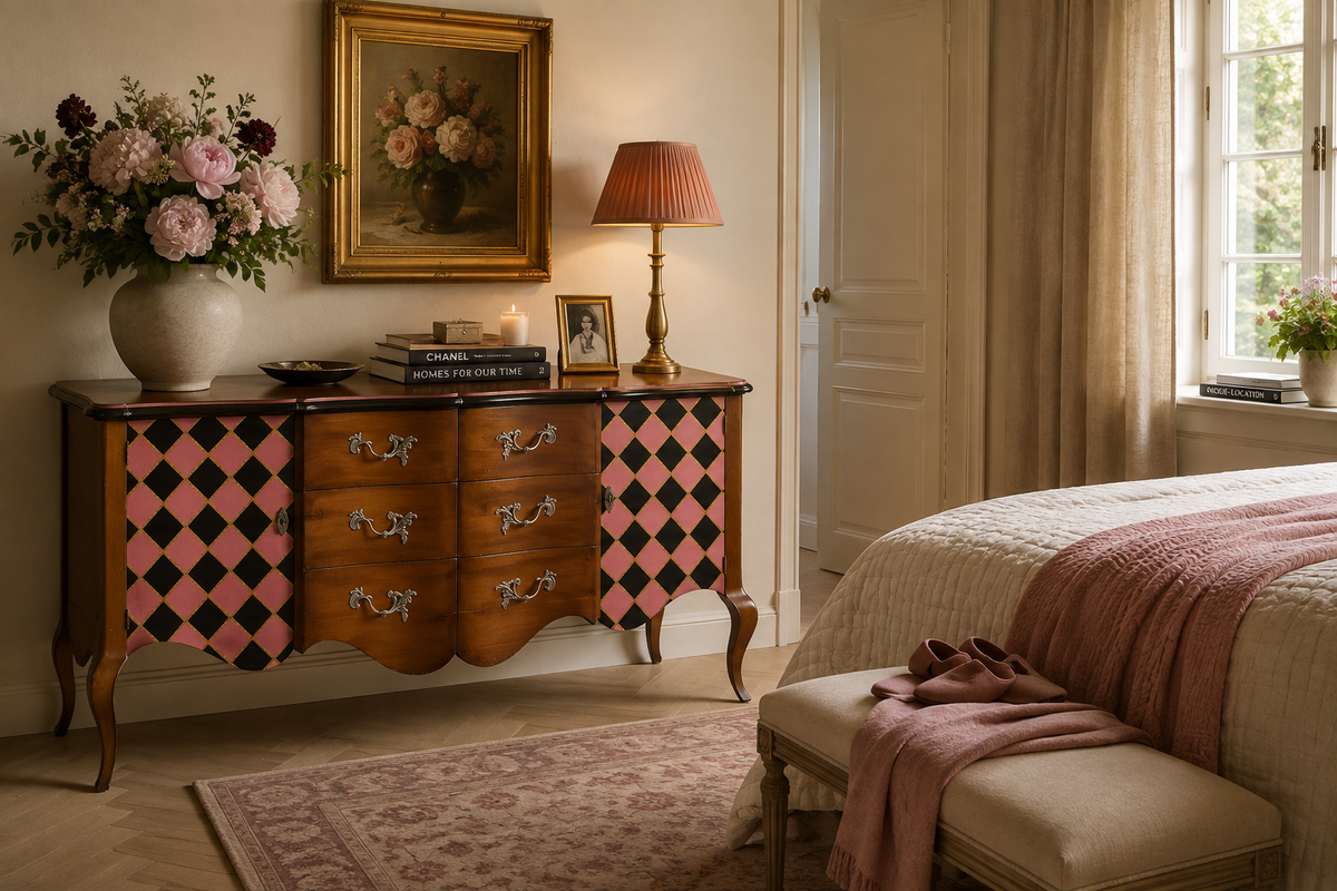 Dressoir Harlequin roze