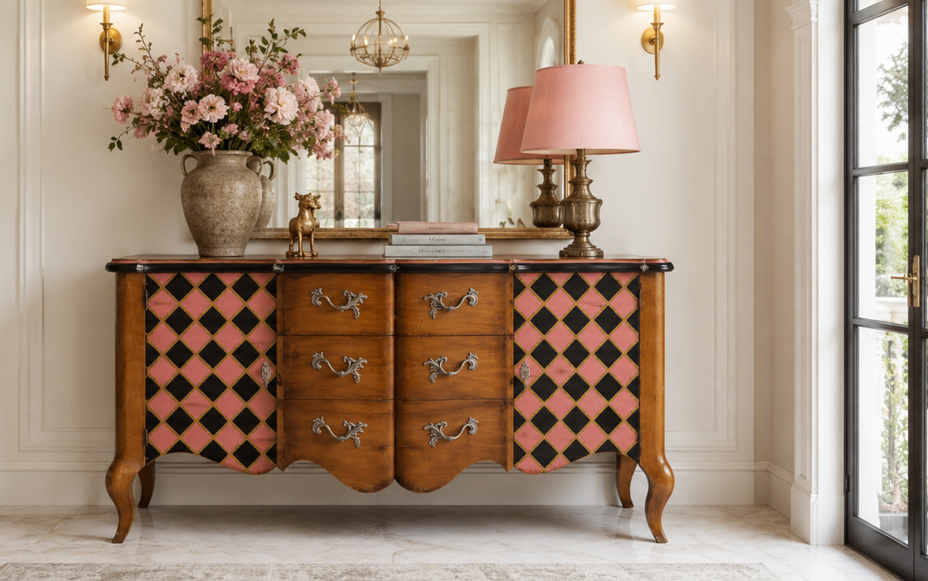 Dressoir Harlequin roze
