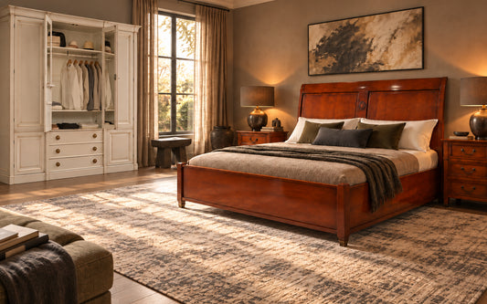 Directoire bed, high gloss