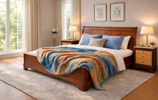 Orleans bed, low footboard