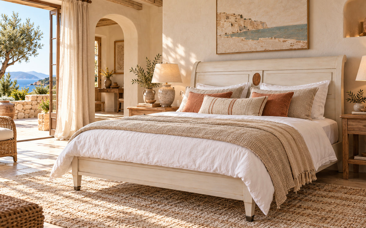 Bed Directoire white
