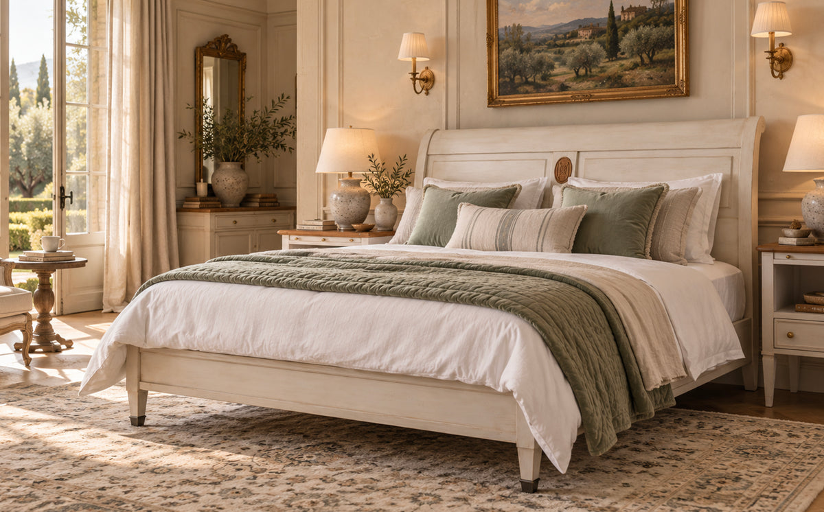 Bed Directoire white