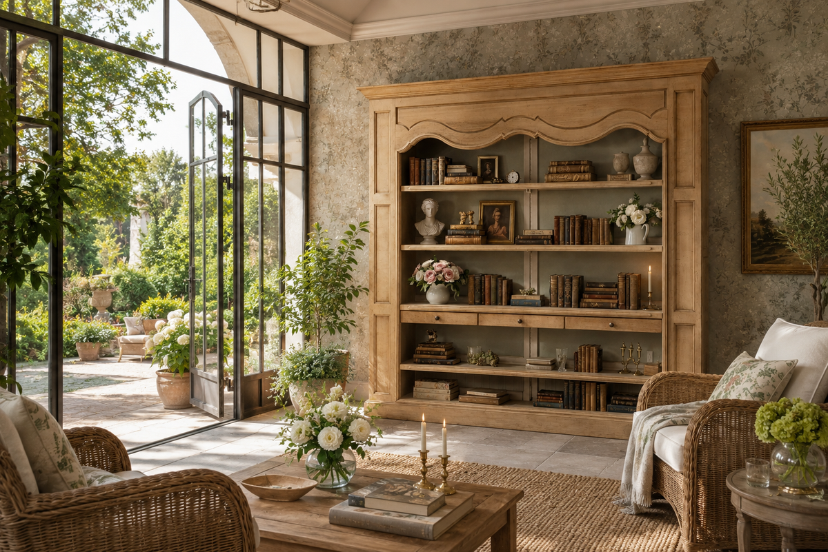 Boekenkast Provencal naturel