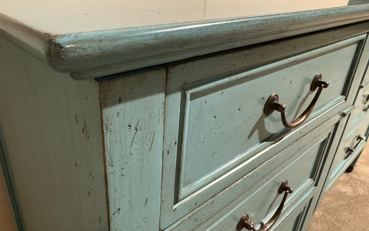 Directoire Nachttisch in Türkis