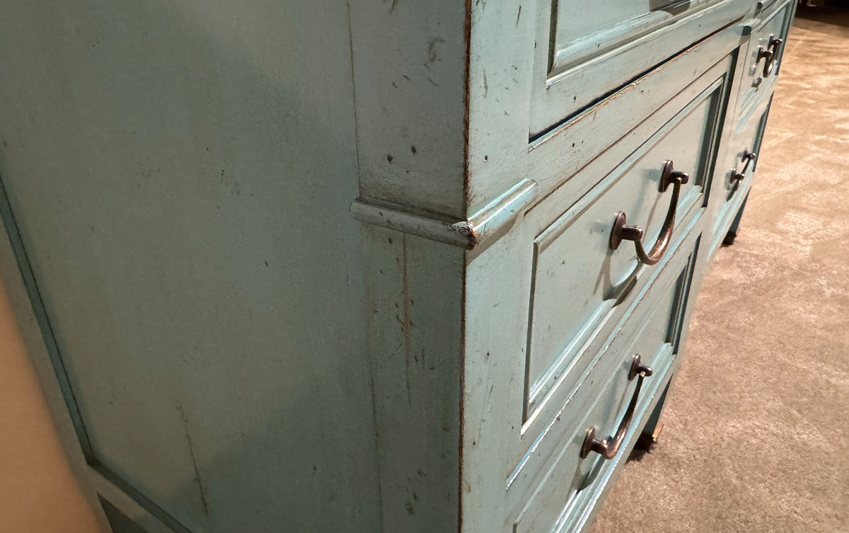 Directoire Nachttisch in Türkis