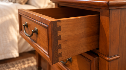 Directoire Nachttisch mit 3 Schubladen