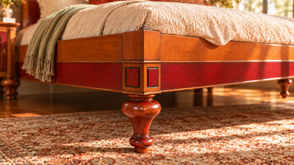 Bett Indochine, Kirschholz zweifarbig