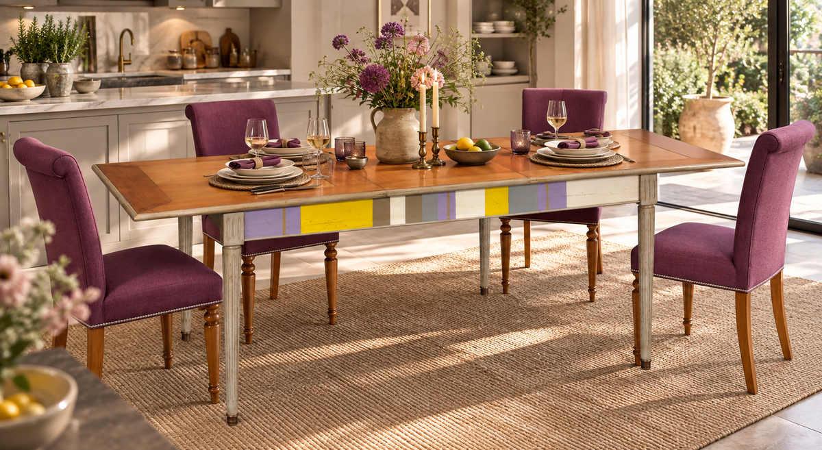 Eettafel Jacob streep purple