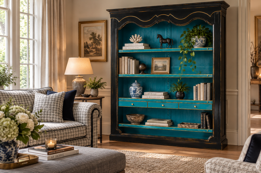 Boekenkast Provencal blauw