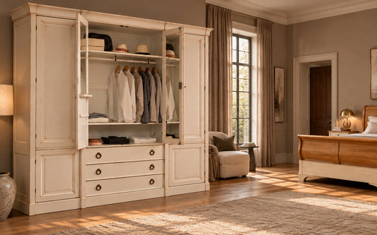 Kledingkast Louis Philippe creme