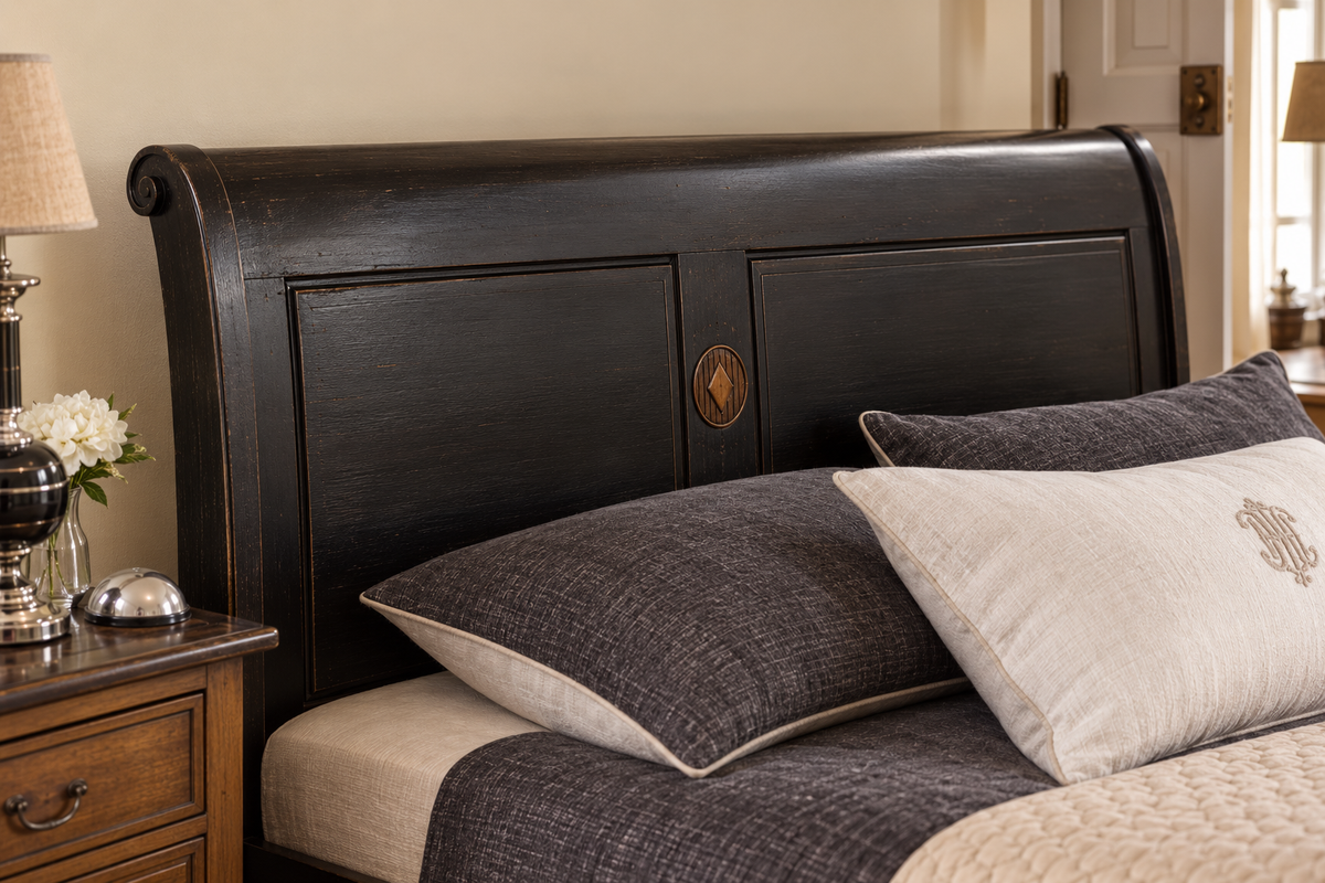 Bett Directoire schwarz
