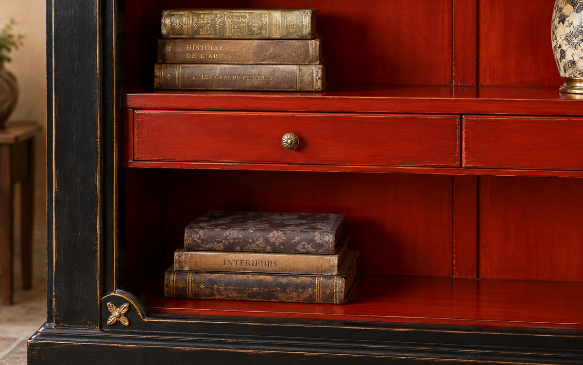 Bücherregal Provencal rot