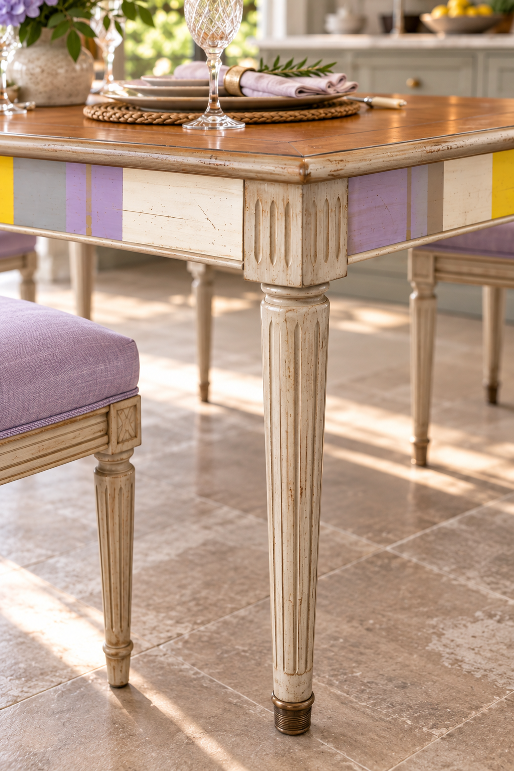 Eettafel Jacob streep purple