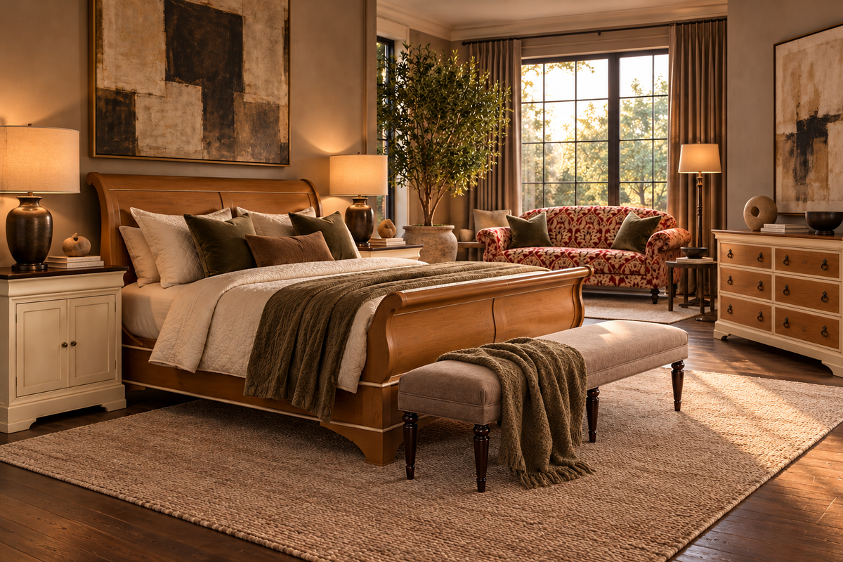 Bed Louis Philippe-Victoria hoog voetenbord